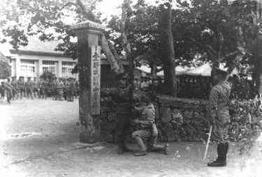 在郷軍人会による訓練