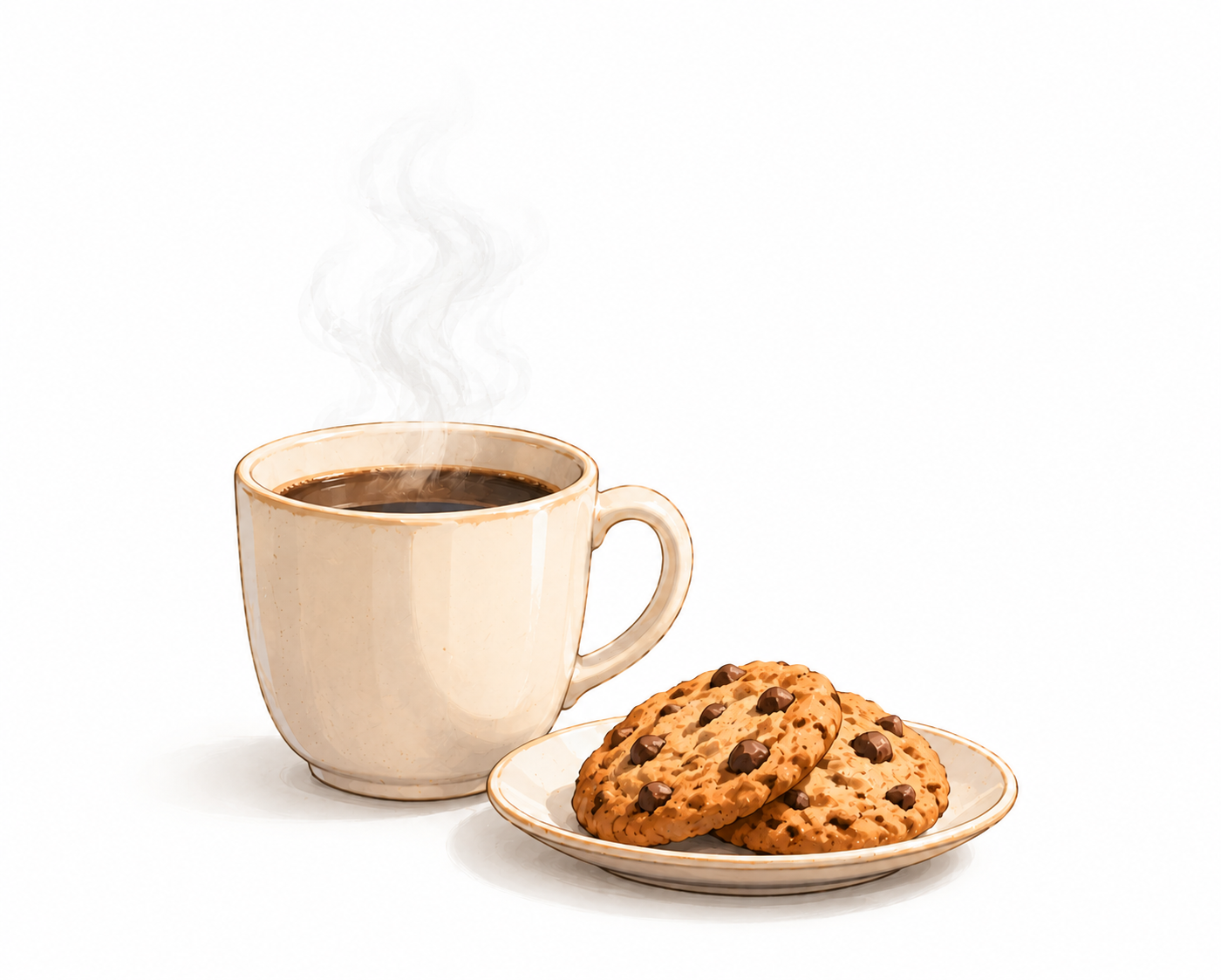 コーヒーとクッキー