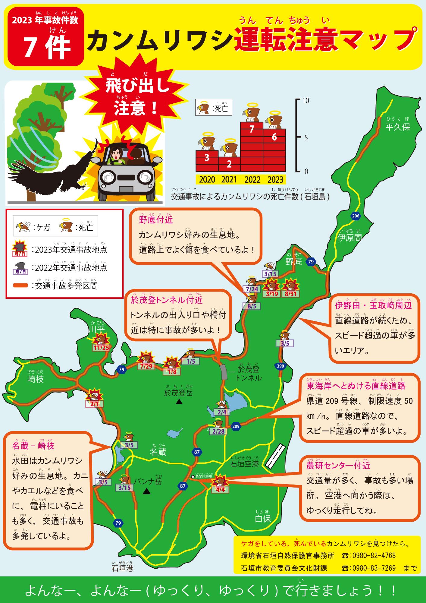 カンムリワシ運転注意マップ(令和6年1月発行)