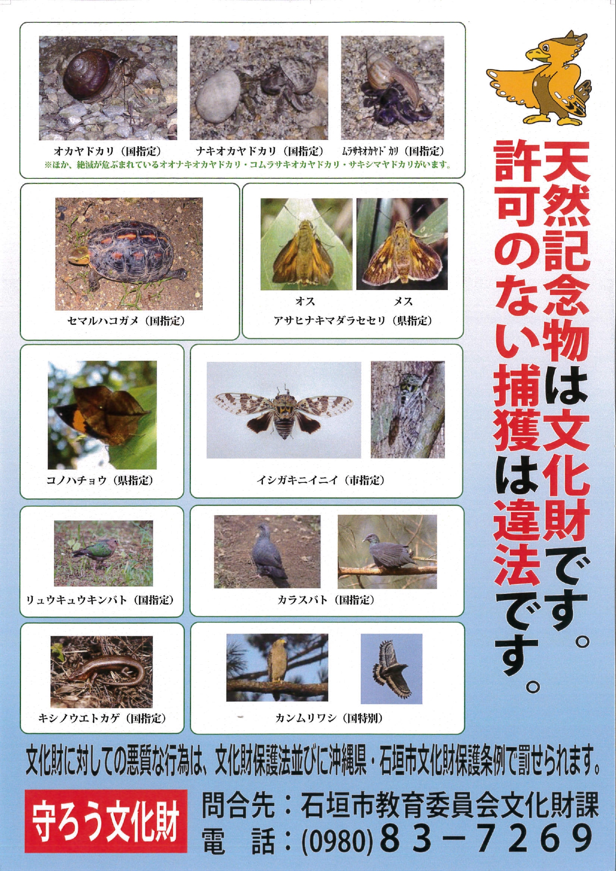 天然記念物は文化財です。