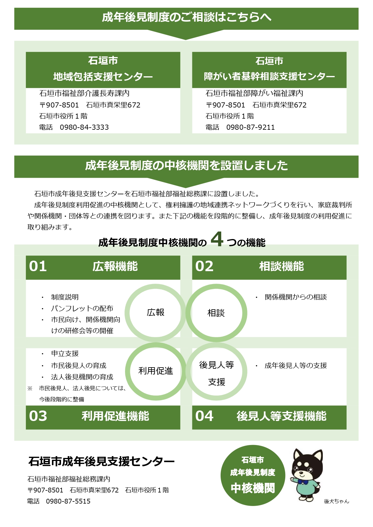 成年後見制度チラシ