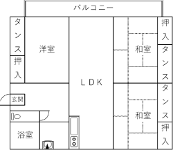 伊原間第二市営住宅間取り図