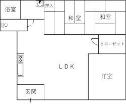 三川第二市営住宅間取り図