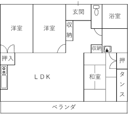八島町第二市営住宅間取り図